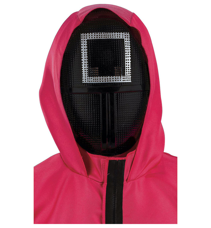 Square Masked Men Squid Game Pink Soldiers Guards Adult Mens Costume Mask