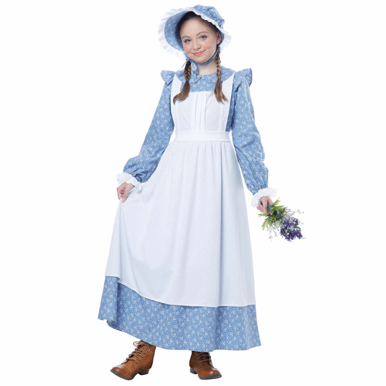 Pioneer Olden Day Pilgrim Frontier Colonial Victorian Book Week Girls Costume