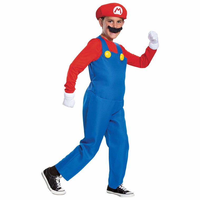 Mario Deluxe Super Mario Cartoon Video Game Child Boys Costume