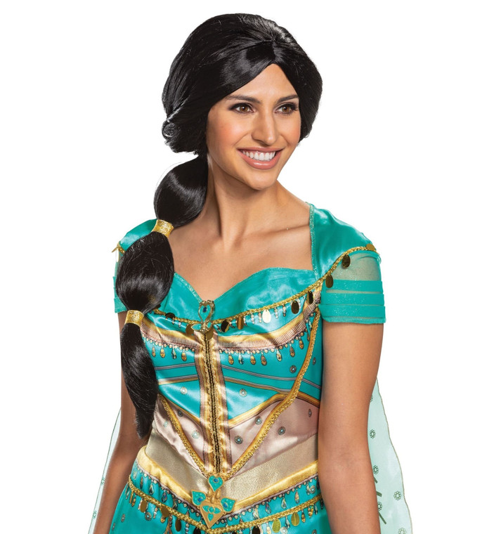 Jasmine Princess Disney Aladdin Live Action Movie Black Adult Womens Costume Wig