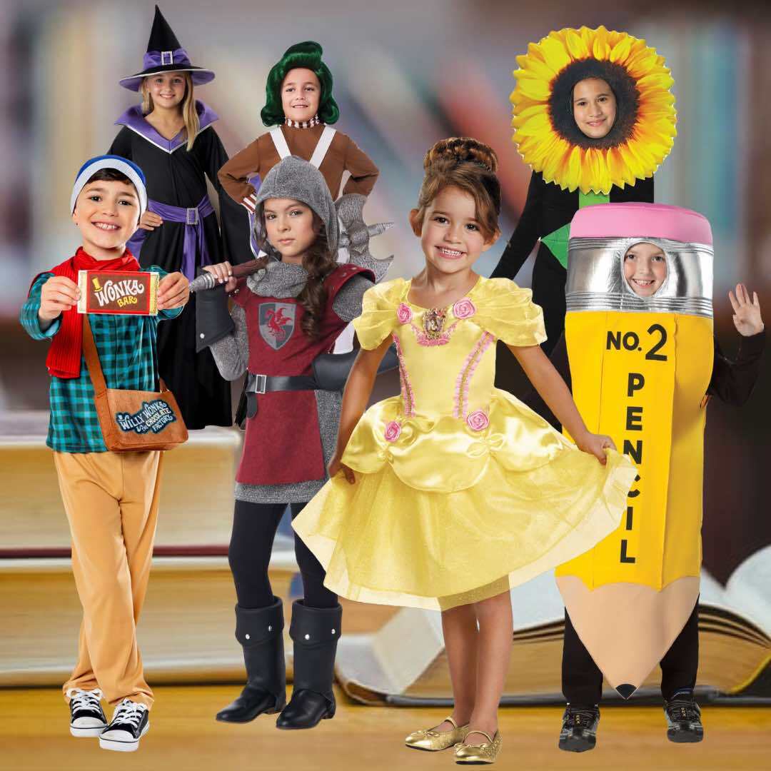 Children dressed in popular Book Week costumes for the 2025 celebration