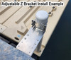 adjustable pole dock mount, pwc port mount, kayak mount