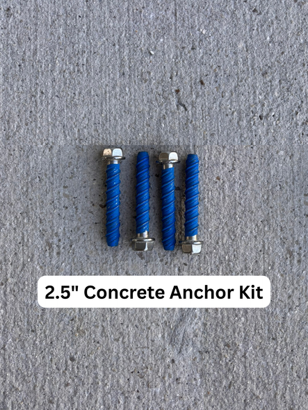 4ct of 3/8 x 2 1/2" or 4" concrete wedge bolts in stainless steel