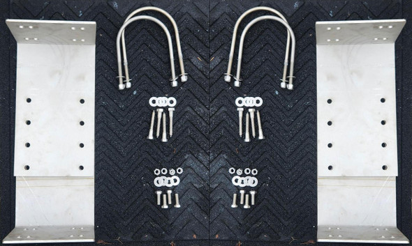 Standard Duty Adjustable Z Bracket Kit, Stainless Steel, set of 2