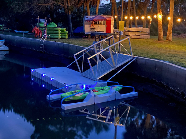 snap dock solar lights blue