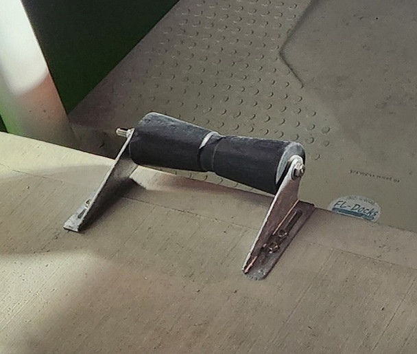 8in black keel roller for kayaks to assist with your floating kayak dock by florida docks