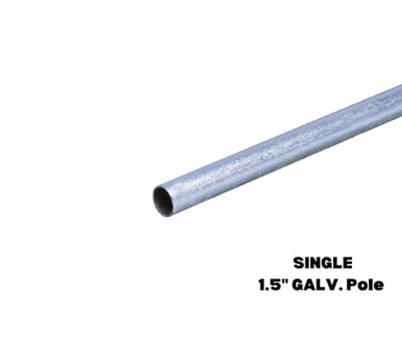 1.5in Galvanized Pole- 10ft Length