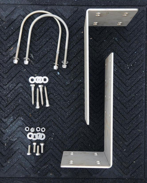 Standard Duty Adjustable Z Bracket Kit, Single, Stainless Steel