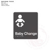 Basics Range - Charcoal Braille Signs - Baby Change