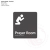 Basics Range - Charcoal Braille Signs - Prayer Room