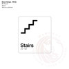 Basics Range - White Acrylic Braille Signs - Stairs