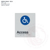 Accessible Access - Tactile Braille Sign - Modern - Silver Acrylic