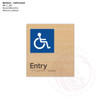 Carbonised Bamboo Tactile Braille Signs - Accessible Entry