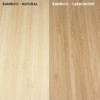 Colour differences between natural bamboo and carbonised bamboo