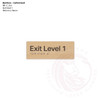 Carbonised Bamboo Tactile Braille Signs - Exit Level 1
