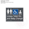 Geometric Designer Range - Unisex Accessible Toilet RH and Baby Change