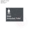 Geometric Designer Range - Male Ambulant Toilet