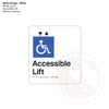 White Braille Signs - Accessible Lift