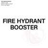 Fire Hydrant Booster Decal in Gloss Black Vinyl - Standard statutory sign, compliant with the Building Code of Australia requirements.