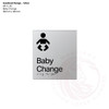 Satin Silver Anodised Aluminium Braille Signs - Baby Change