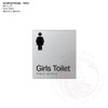 Satin Silver Anodised Aluminium Braille Signs - Girls Toilet