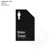 Classic Range - Matte Black Acrylic Braille Signs - Male Toilet