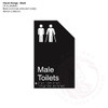 Classic Range - Matte Black Acrylic Braille Signs - Male and Male Ambulant Toilet