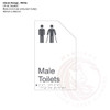 Classic Range - Matte White Acrylic Braille Signs - Male and Male Ambulant Toilet