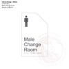 Classic Range - Matte White Acrylic Braille Signs - Male Change Room