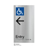 Pillar Range - Matte Brushed Stainless Steel Aluminium Braille Signs - Accessible Entry Left