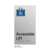 Pillar Range - Matte Silver Acrylic Braille Signs - Accessible Lift
