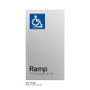 Pillar Range - Matte Silver Acrylic Braille Signs - Accessible Ramp