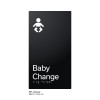 Pillar Range - Satin Black Anodised Aluminium Braille Signs - Baby Change