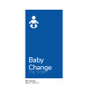 Pillar Range - Matte Accessible Blue Acrylic Braille Signs - Baby Change