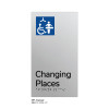 Pillar Range - Matte Silver Acrylic Braille Signs - Changing Places