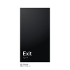 Pillar Range - Satin Black Anodised Aluminium Braille Signs - Exit