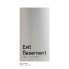 Pillar Range - Satin Natural Anodised Braille Signs - Exit Basement