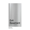 Pillar Range - Matte Brushed Stainless Steel Braille Signs - Exit Basement