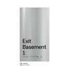 Pillar Range - Matte Brushed Stainless Steel Braille Signs - Exit Basement 1