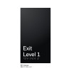 Pillar Range - Satin Black Anodised Aluminium Braille Signs - Exit Level 1