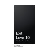 Pillar Range - Satin Black Anodised Aluminium Braille Signs - Exit Level 10