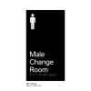 Pillar Range - Matte Black Acrylic Braille Signs - Male Change Room Pillar Range - Matte Black Acrylic Braille Signs - Male Change Room