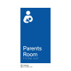 Pillar Range - Matte Accessible Blue Acrylic Braille Signs - Parents Room