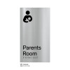 Pillar Range - Matte Brushed Stainless Steel Braille Signs - Parents Room