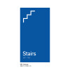 Pillar Range - Matte Accessible Blue Acrylic Braille Signs - Stairs