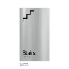 Pillar Range - Matte Brushed Stainless Steel Braille Signs - Stairs