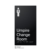 Pillar Range - Satin Black Anodised Aluminium Braille Signs - Umpire Change Room