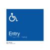 Class Range - Matte Accessible Blue Acrylic Braille Signs - Accessible Entry