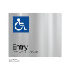 Class Range - Matte Brushed Stainless Steel Braille Signs - Accessible Entry