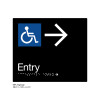 Class Range - Matte Black Acrylic Braille Signs - Accessible Entry Right